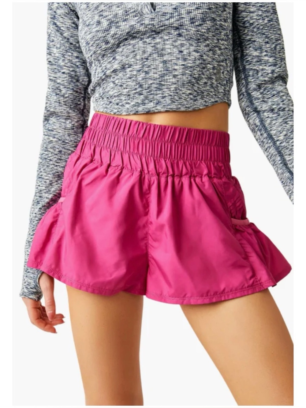 Free People Movement Women’s Sz M Pink Get Your Flirt On Shorts Lightweight